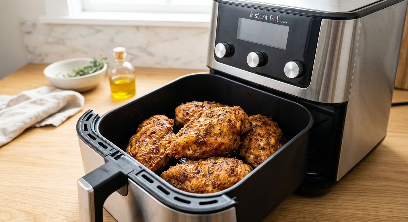Air Fryer Chicken Breast — Time and Temp Guide (2026) - CrispyPicks